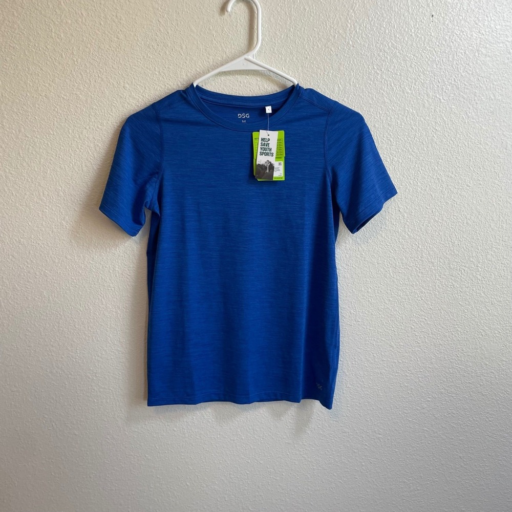 DSG Youth Athletic T-Shirt Medium Blue Short Sleeve‎ New with Tags